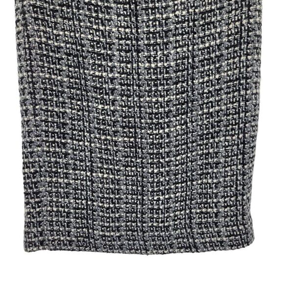 J. Crew Wool Tweed The Pencil Skirt 0 Gray‎ Black Twee Plaid Academia Career - Picture 6 of 9